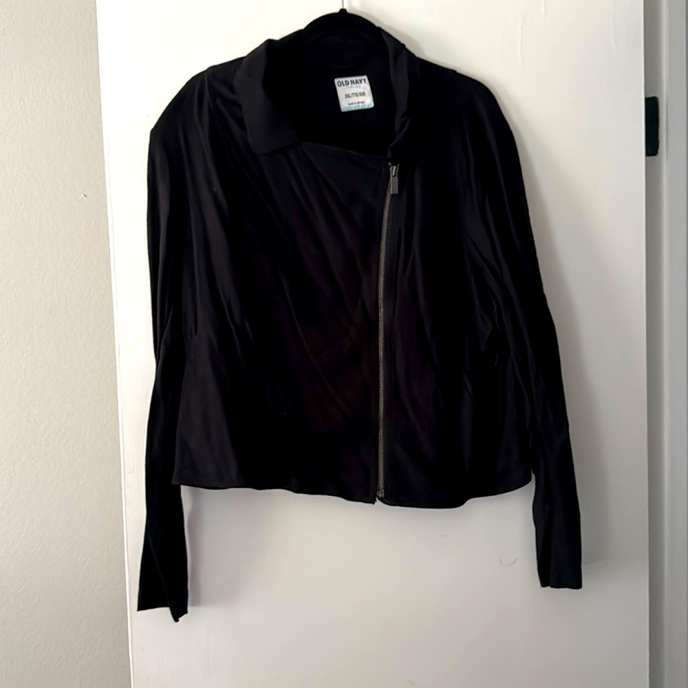 Linen light cross zipper jacket